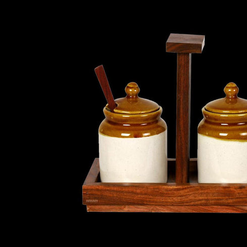 Ceramic Martaban 4" Pickle Set (2n1)